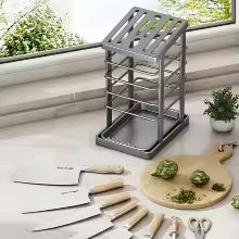 Stainless Steel Knife Holder With Tray