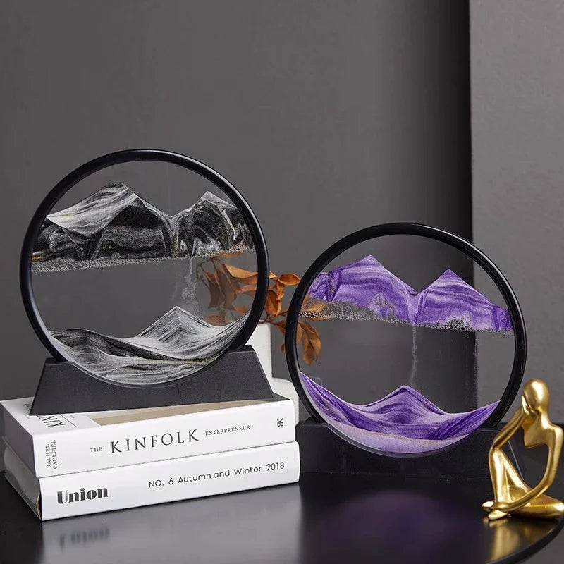 3D Moving Sand Glass Art