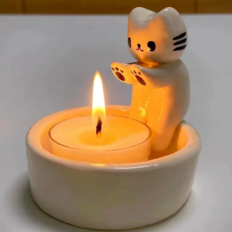 Aromatherapy Kitten Candle Holder