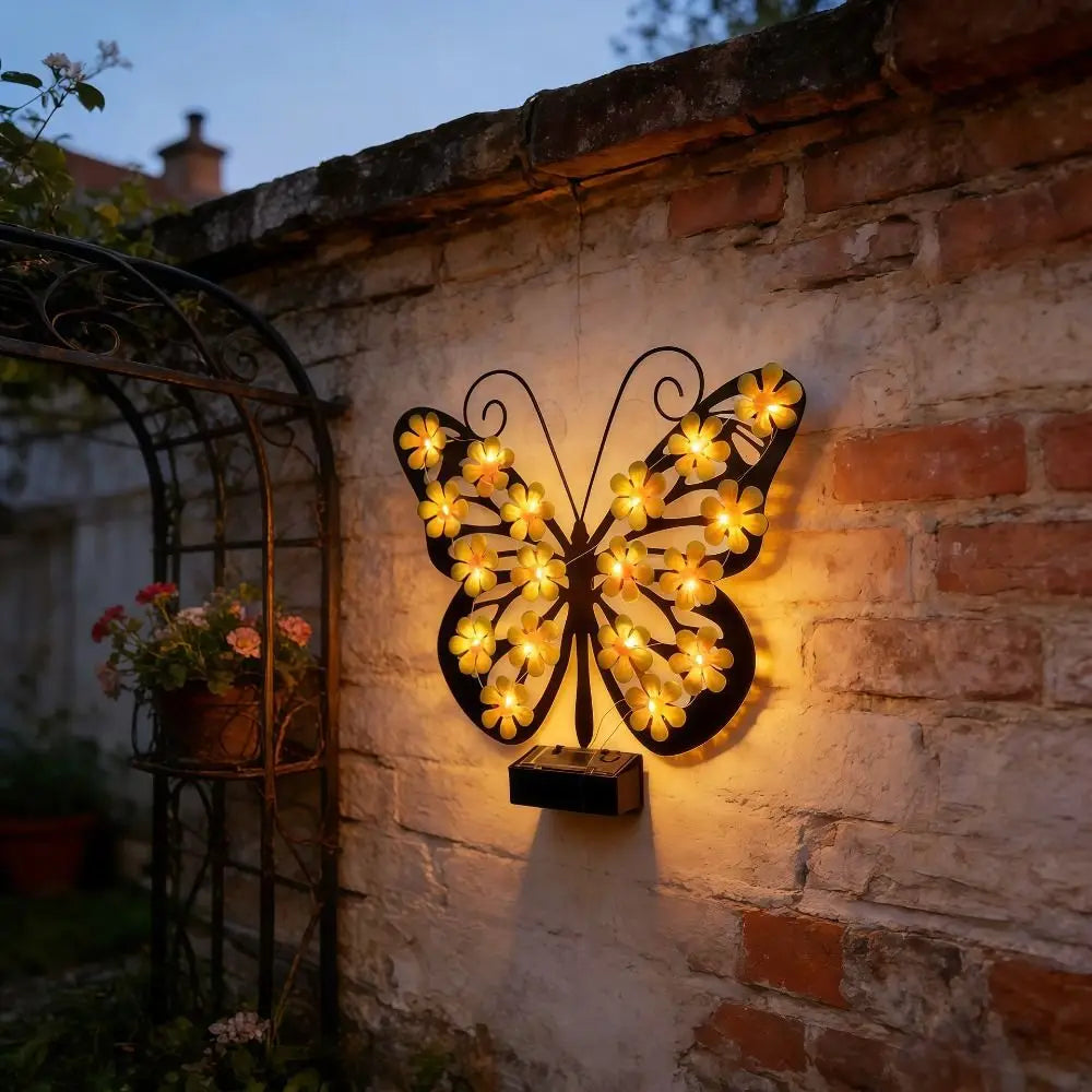 Solar Butterfly Solar Wall Sconce