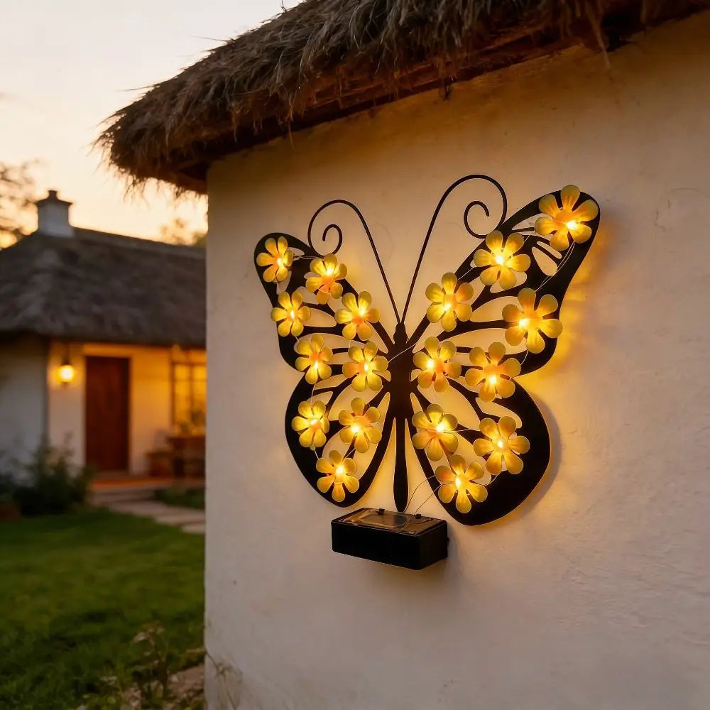 Solar Butterfly Solar Wall Sconce
