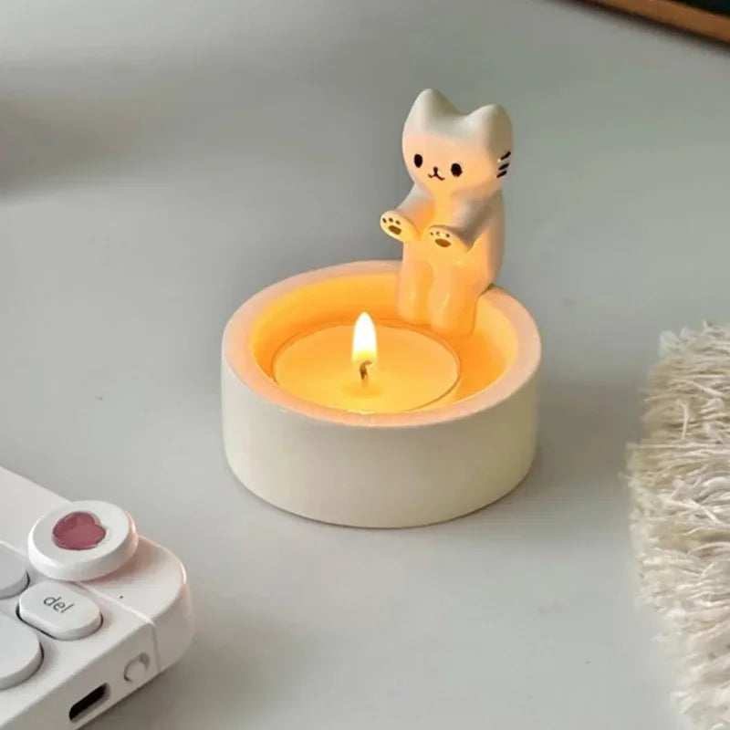 Aromatherapy Kitten Candle Holder