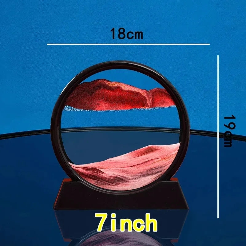 3D Moving Sand Glass Art