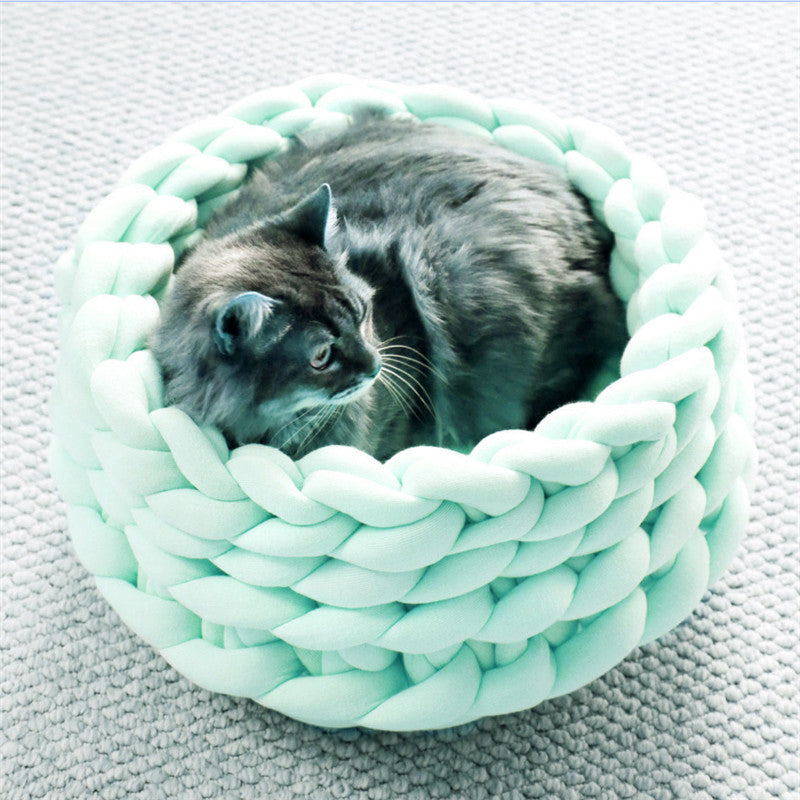 Handmade Knit Pet Bed