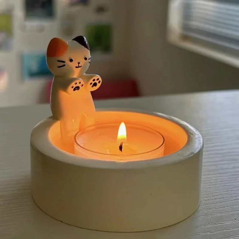 Aromatherapy Kitten Candle Holder