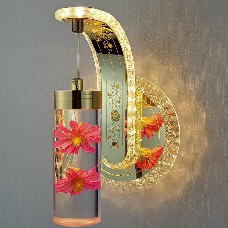 Crystal Amber Mirror Light