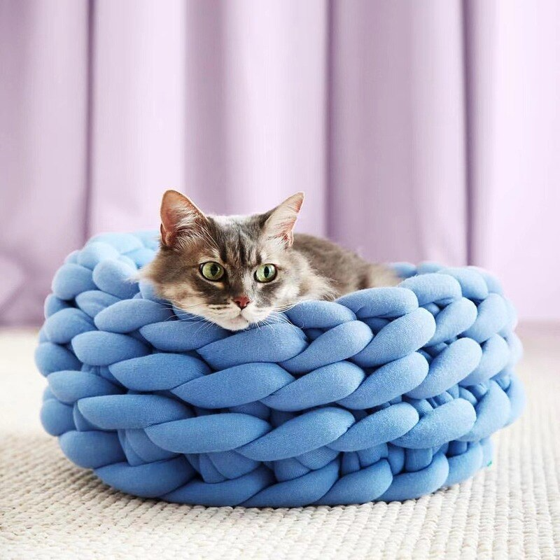 Handmade Knit Pet Bed