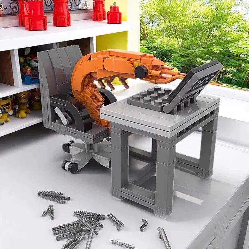 Funny Building Block Shrimp Model