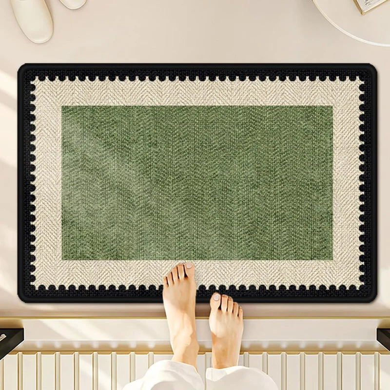 Retro Wave Edge Bathroom Mat