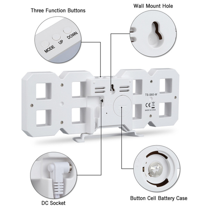 Nightlight Saat Wall Clock Watch