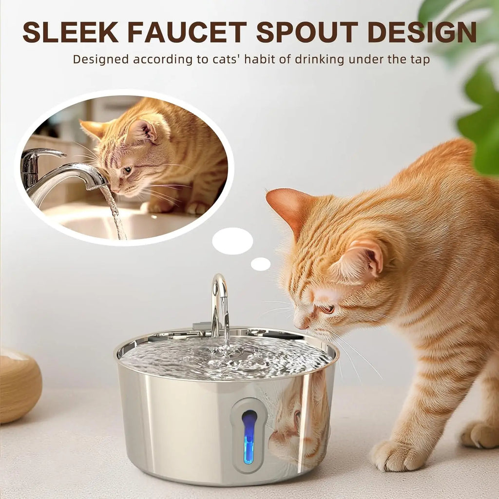 4L Pets Metal Water Fountain