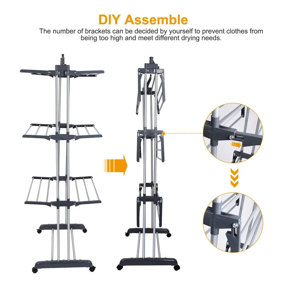 4-Tier Foldable Clothes Rack