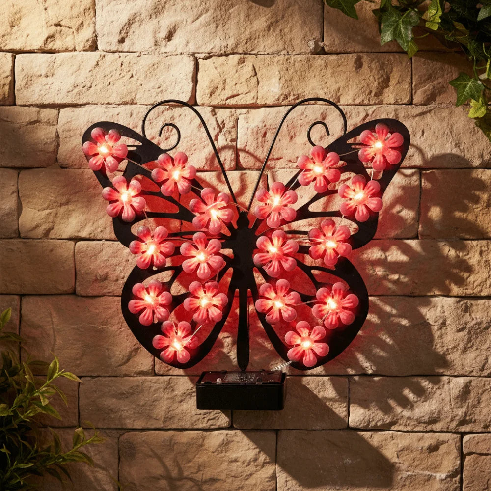 Solar Butterfly Solar Wall Sconce